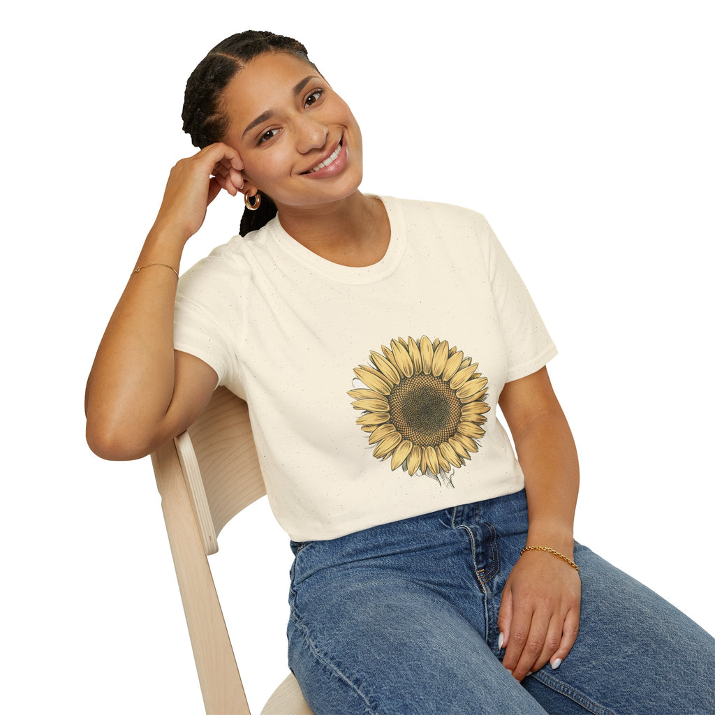 Sunflower Graphic T‑Shirt — Vintage Botanical Floral Tee
