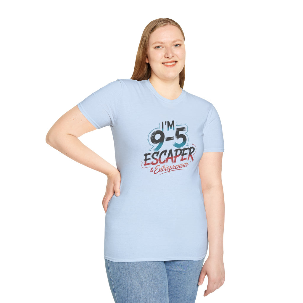T-Shirt — "I'm a 9-5 Escaper & Entrepreneur" Retro Graphic Tee