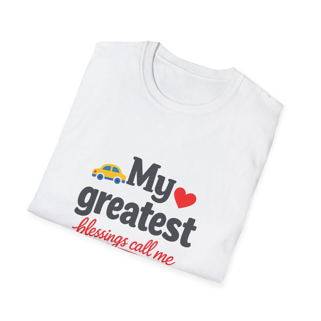 Mom T-Shirt – “My Greatest Blessings Call Me Mom” Cute Family Gift for Mother's Day