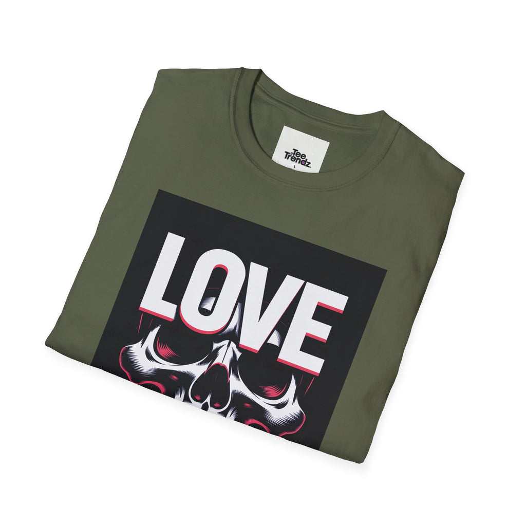 Love You Skull T-Shirt — Gothic Valentine Graphic Tee