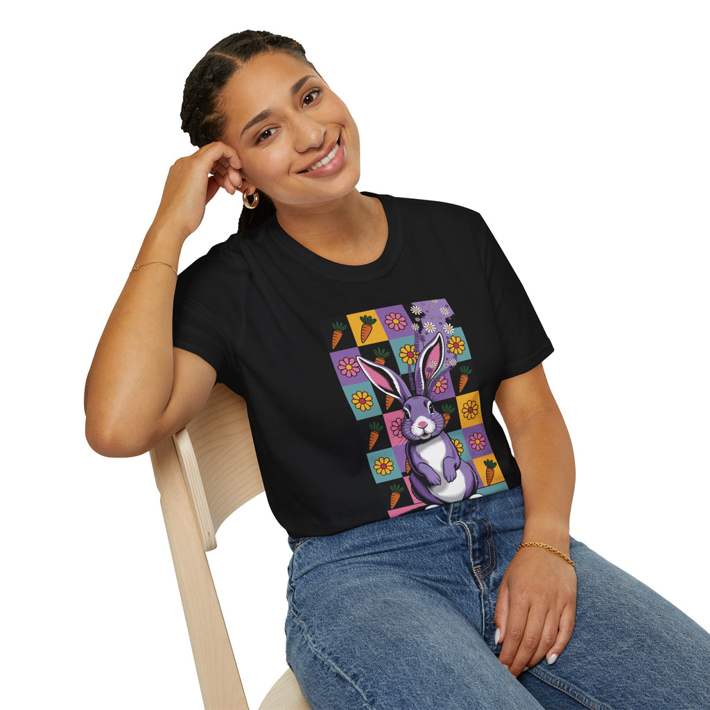 Easter Purple Bunny Art T-Shirt