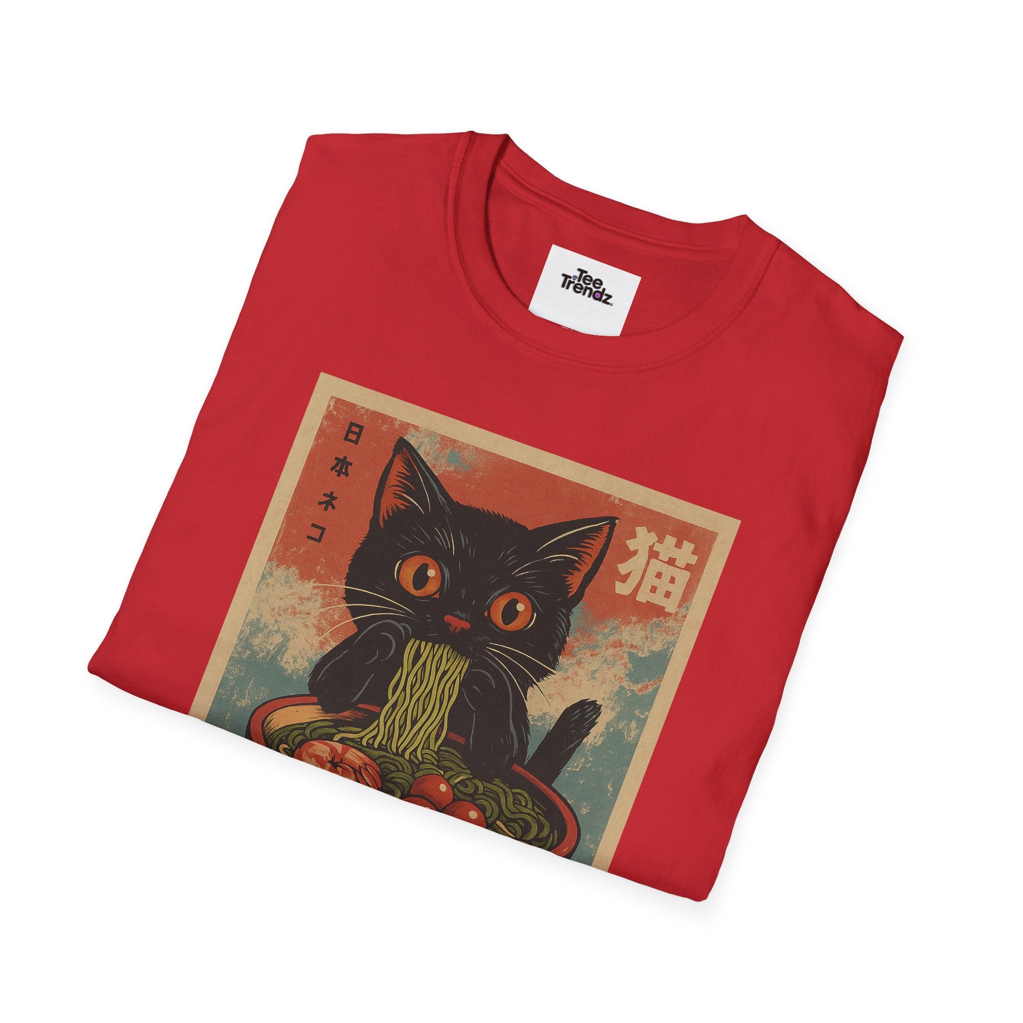 Cat Ramen T-Shirt — Vintage Japanese Neko Bowl Graphic Tee