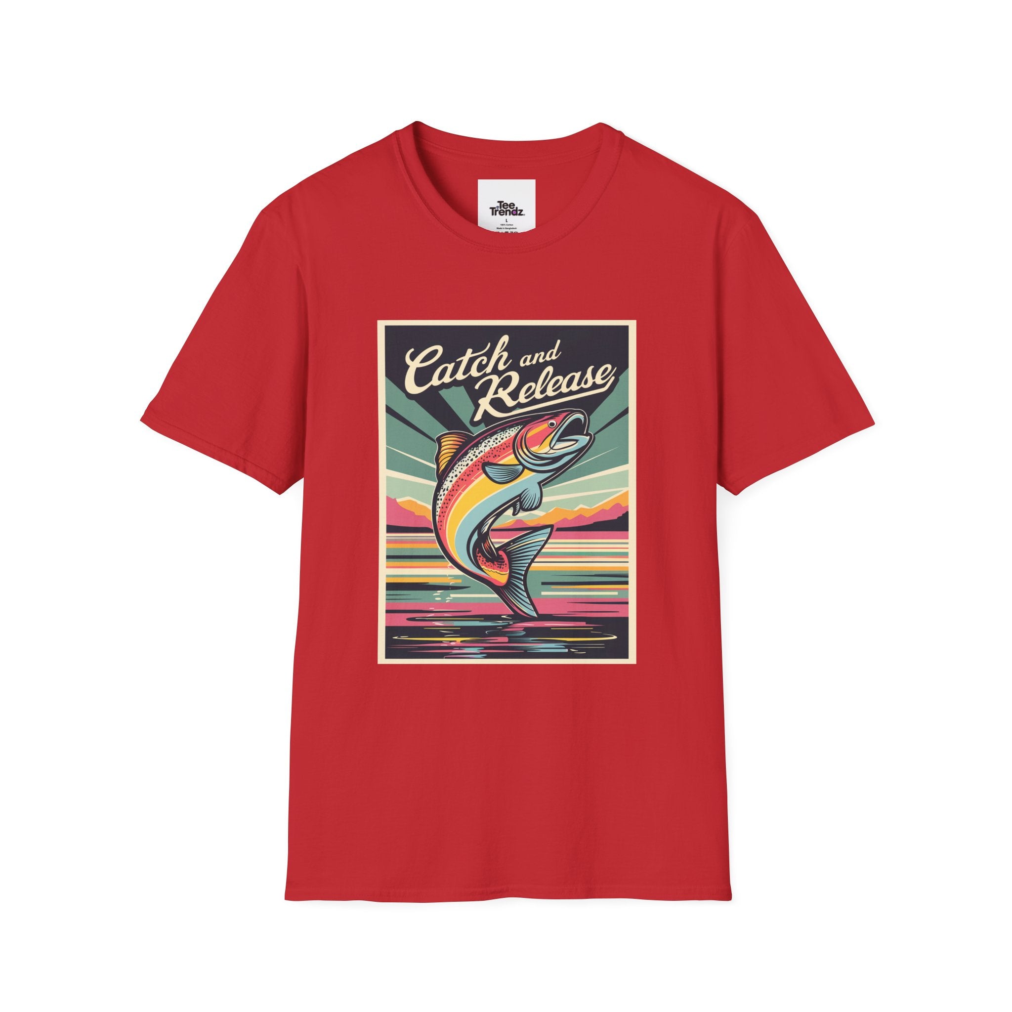 Catch and Release Fishing T-Shirt — Retro Trout Angler Tee