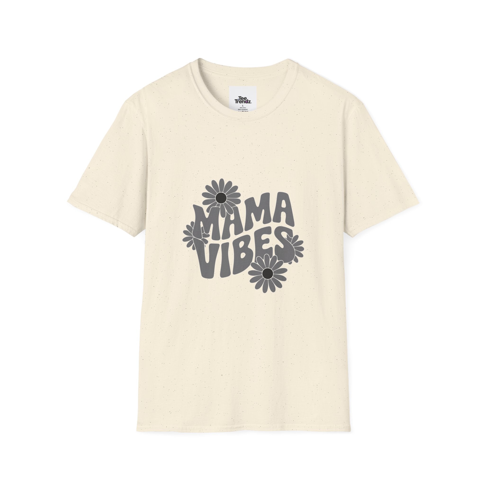 Mama Vibes Floral T-Shirt — Retro Daisy Mother's Day Tee