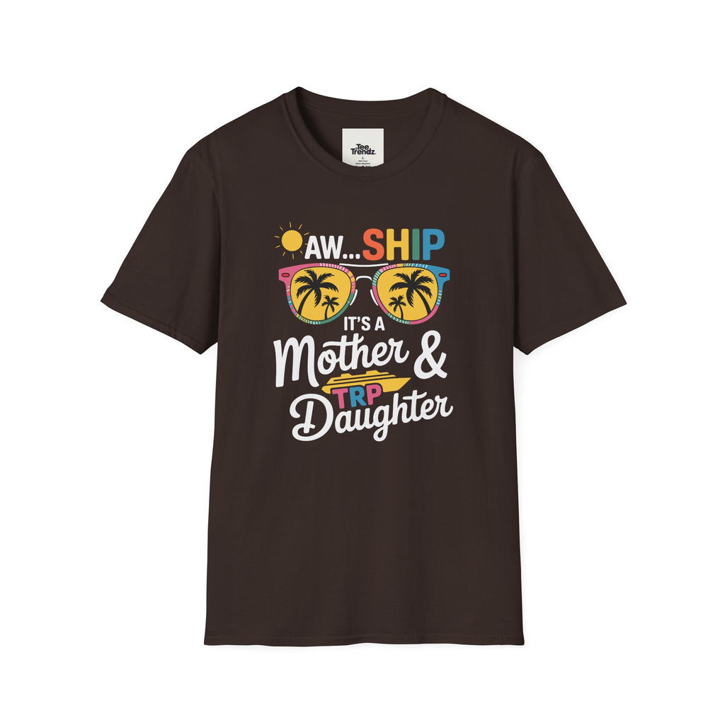 Mother & Daughter Trip T-Shirt – "Aw...Ship" Tropical Sunglasses Vacation Tee
