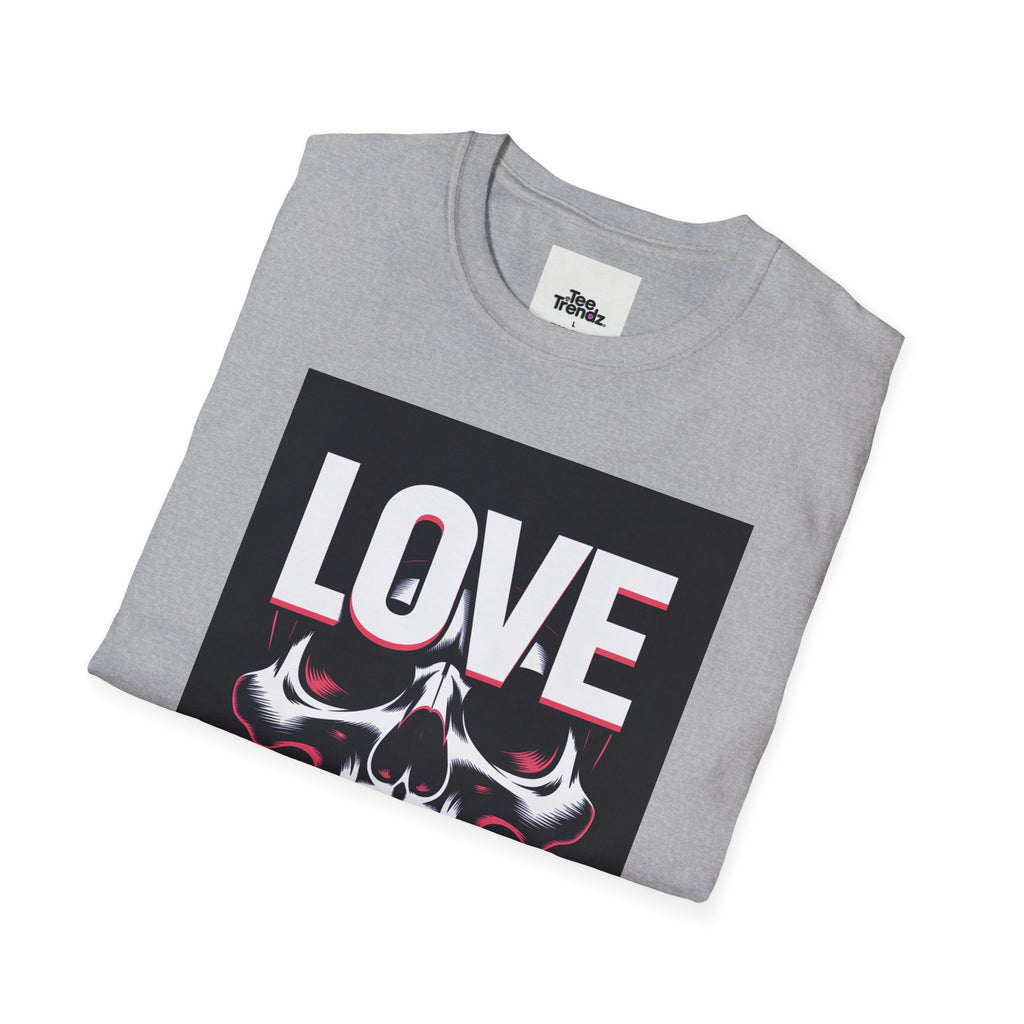 Love You Skull T-Shirt — Gothic Valentine Graphic Tee
