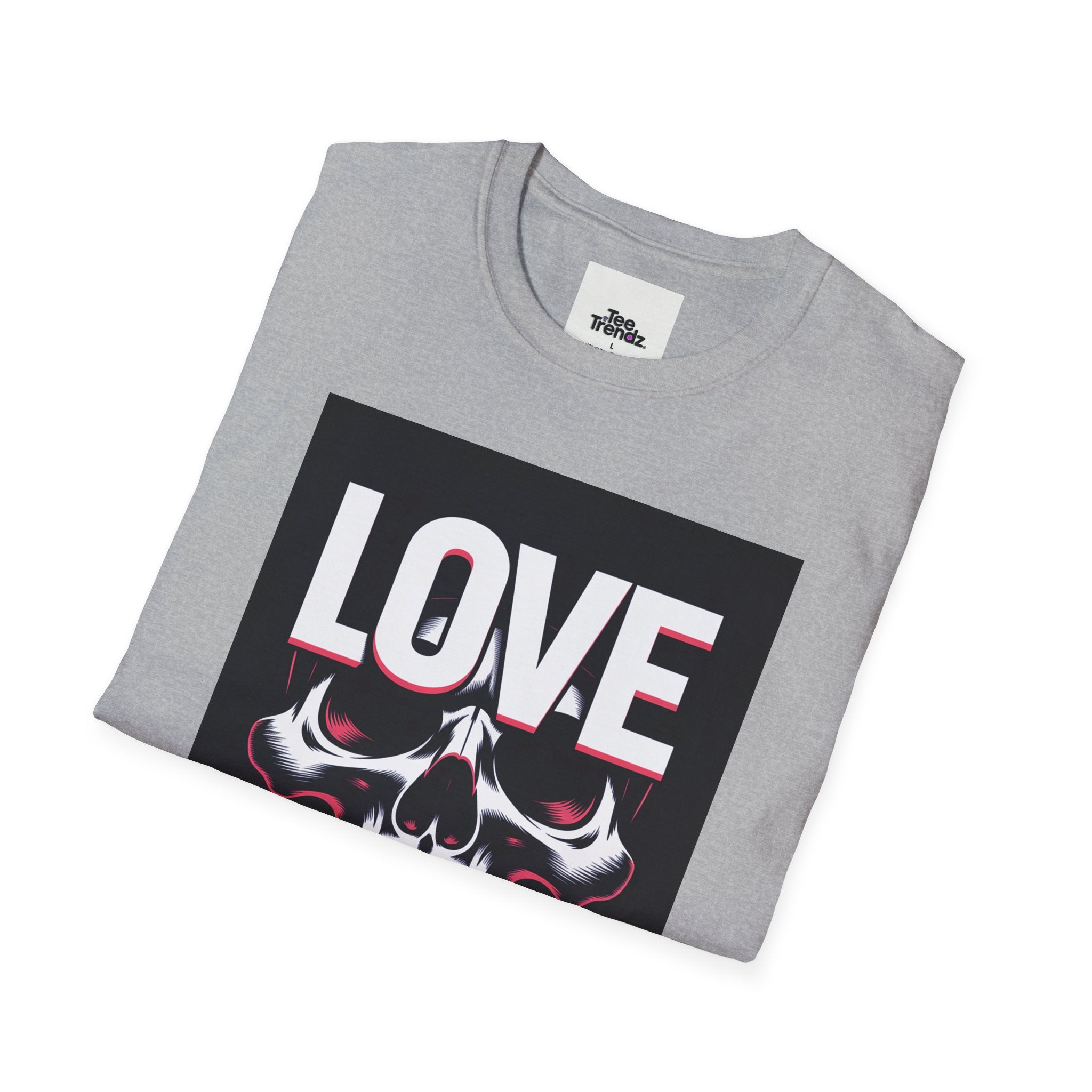 Love You Skull T-Shirt — Gothic Valentine Graphic Tee