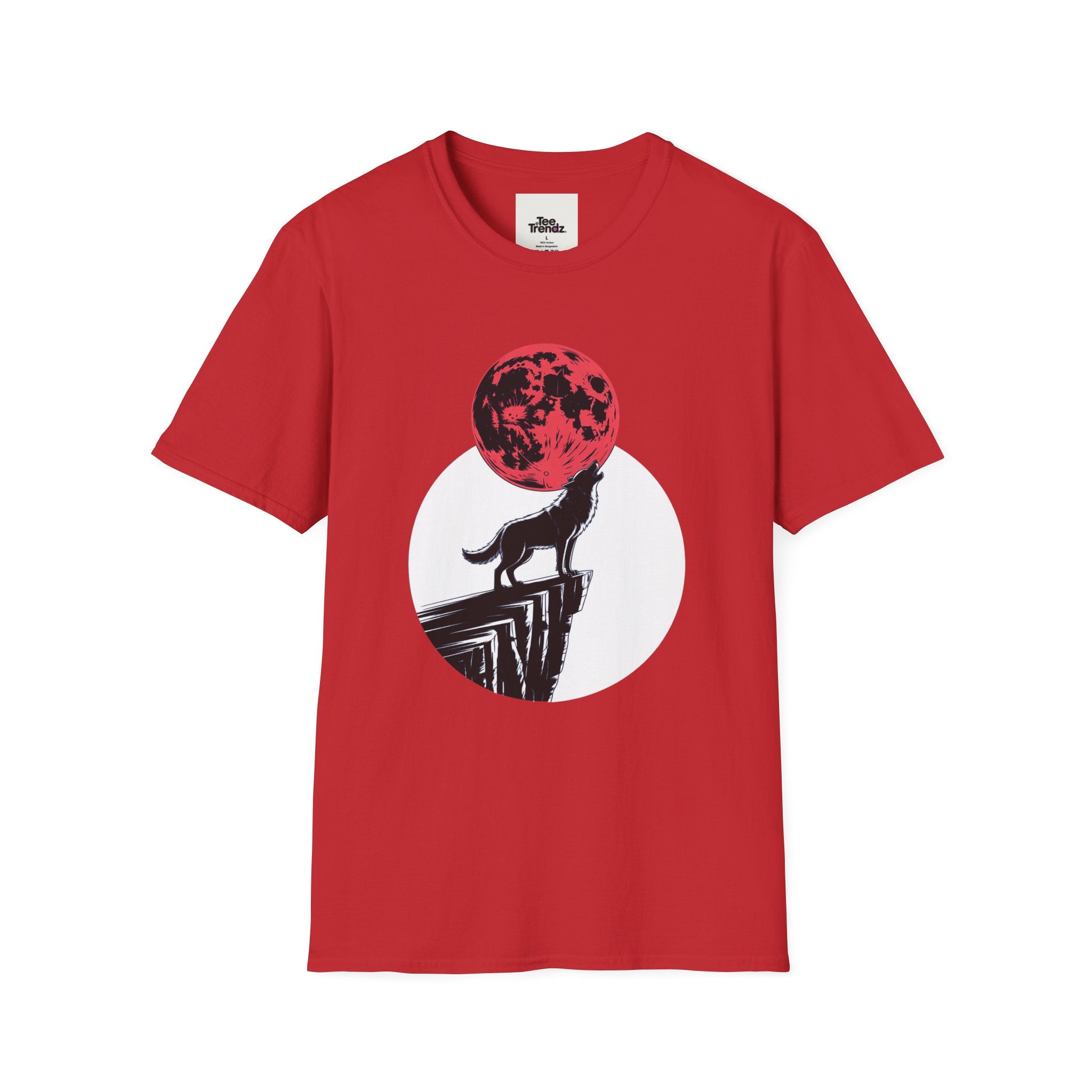 Wolf Howl T-Shirt — Red Moon Graphic Tee