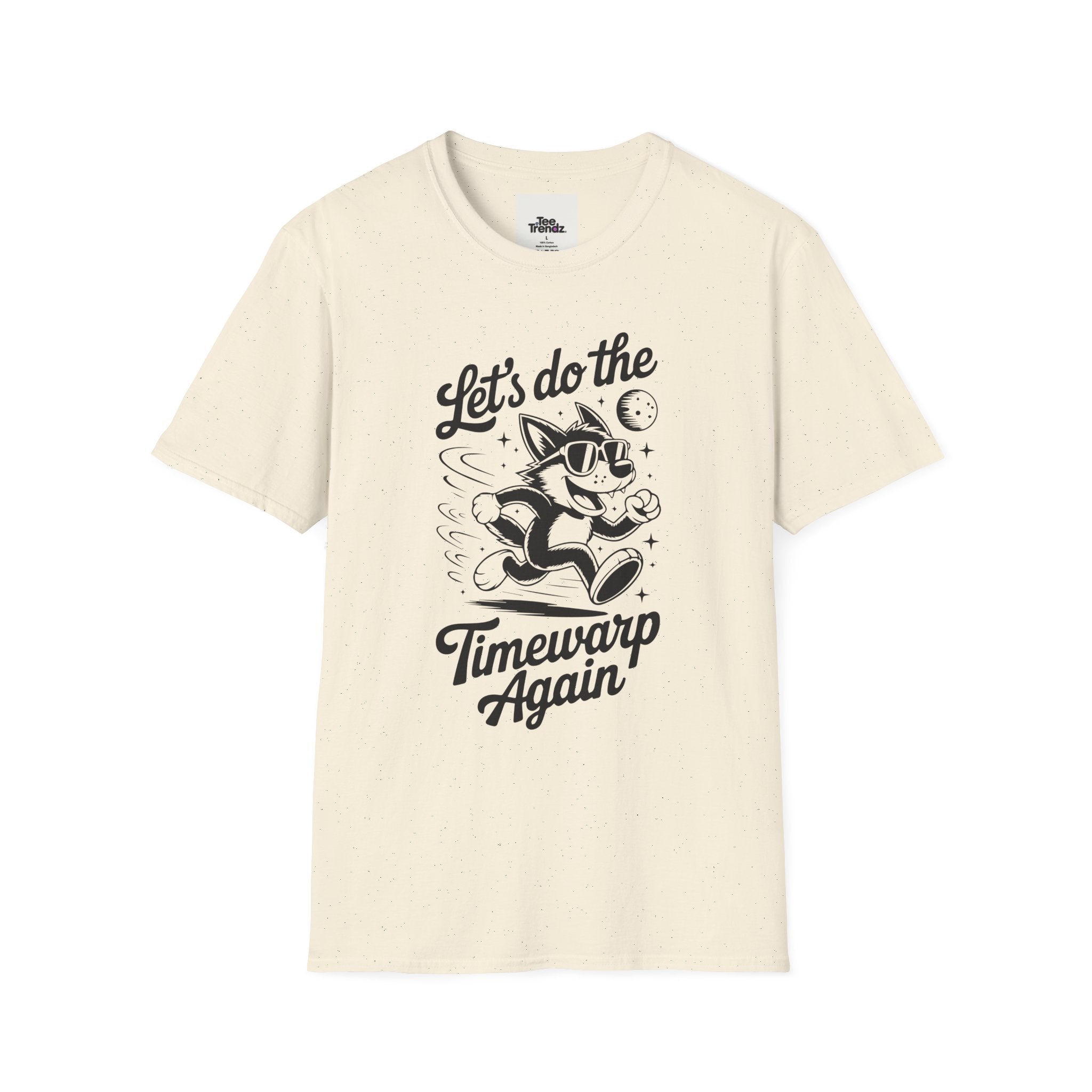 Timewarp Fox T-Shirt — "Let's Do the Timewarp Again" Retro Dance Tee