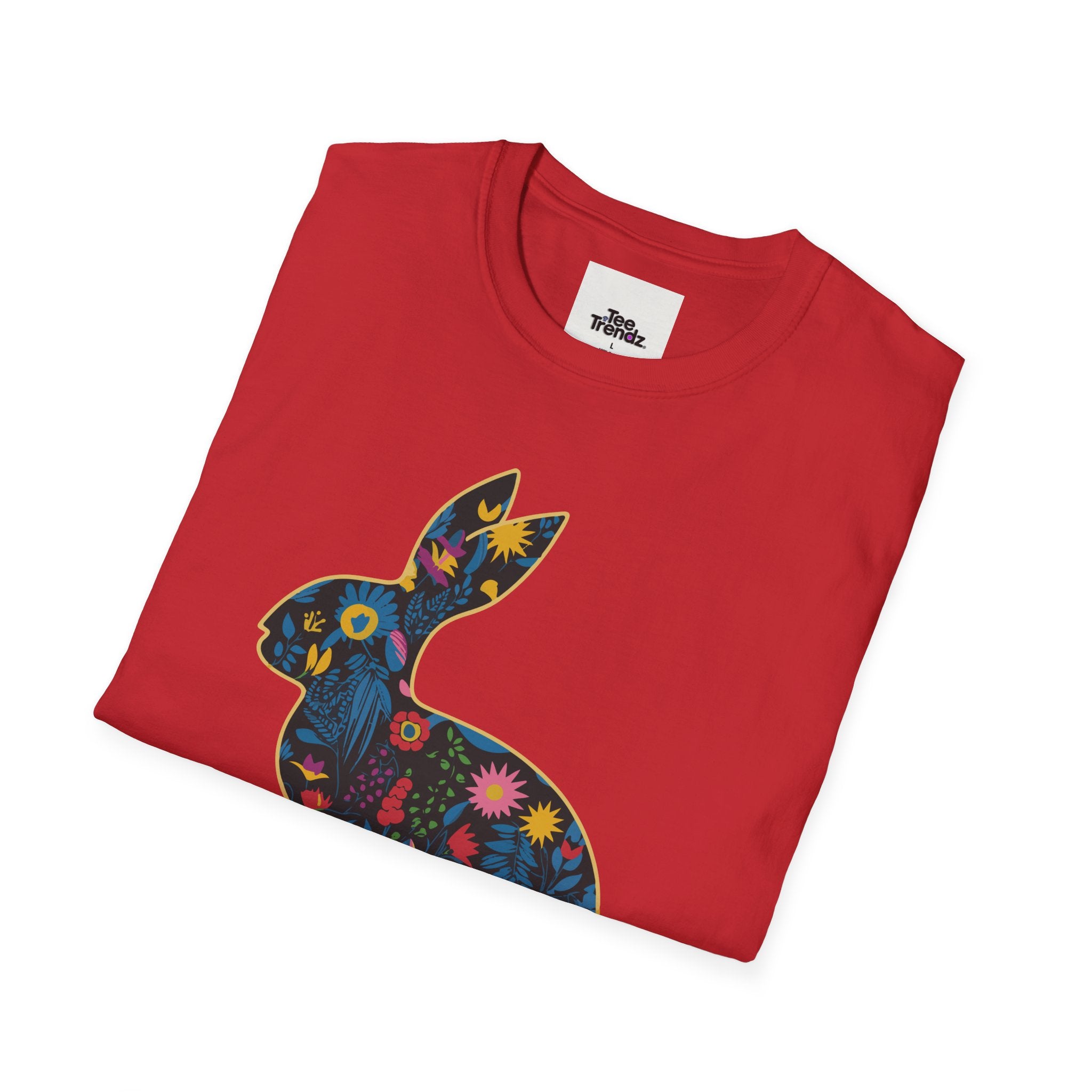 Floral Silhouette Rabbit T-Shirt
