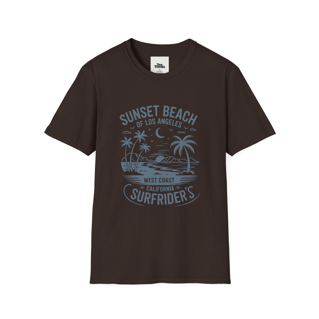 Sunset Beach Surfrider T-Shirt — West Coast California Surf Tee