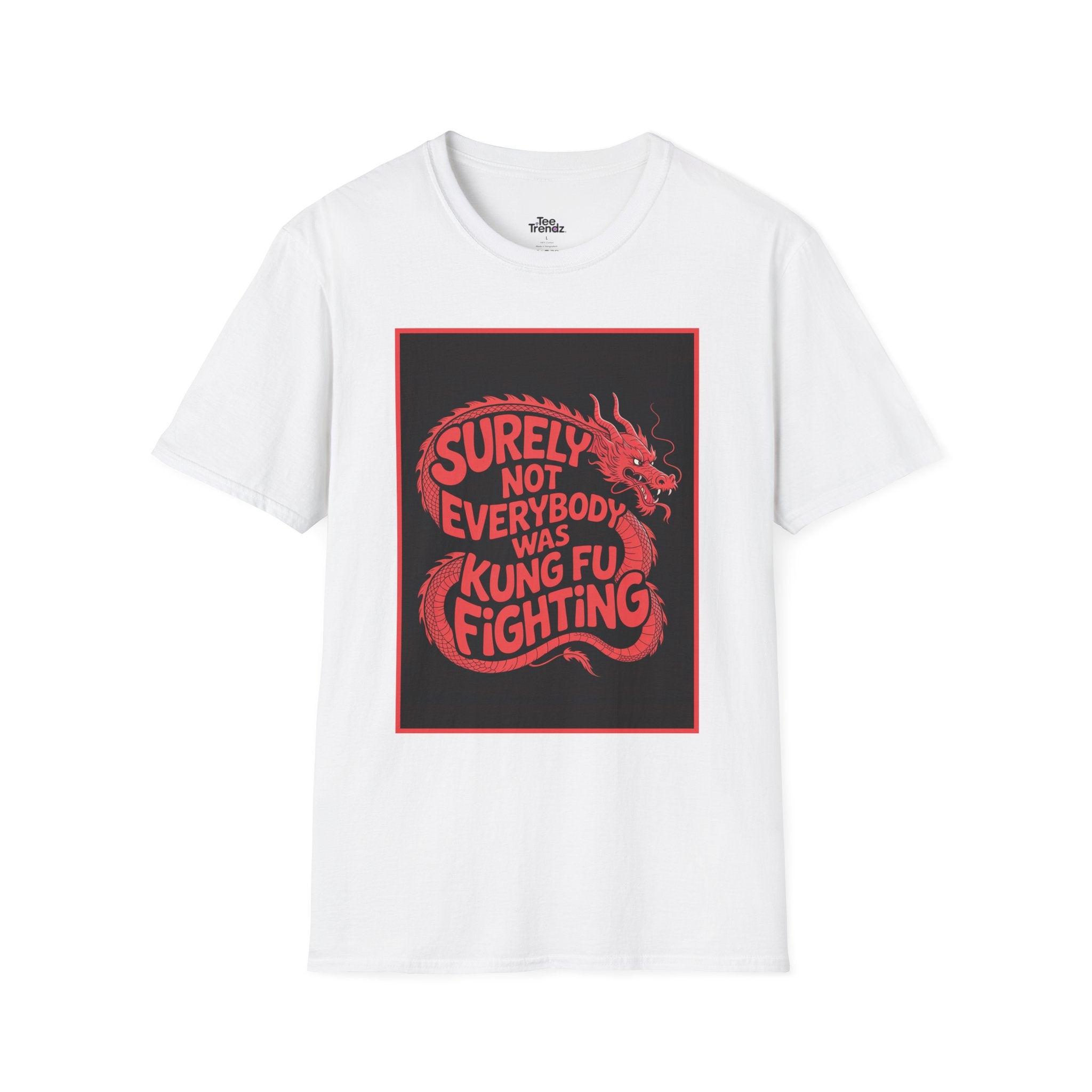 Kung Fu Dragon T‑Shirt — “Surely Not Everybody Was Kung Fu Fighting” Retro Martial Arts Tee