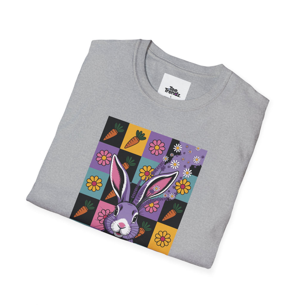 Easter Purple Bunny Art T-Shirt