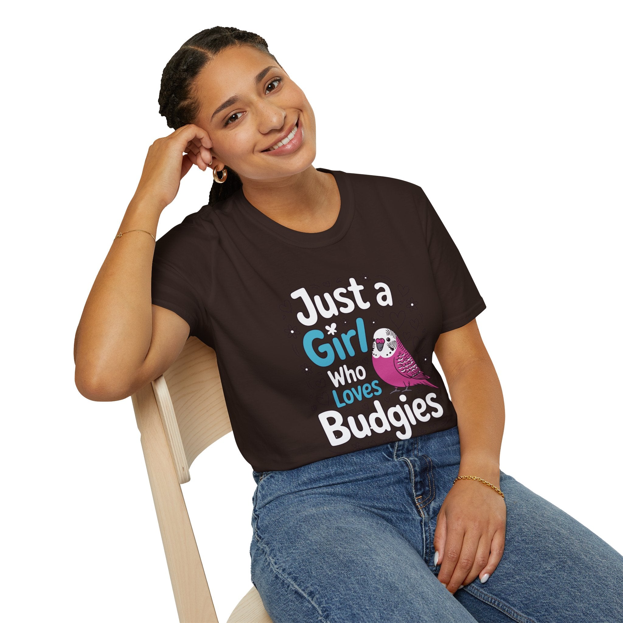 Just a Girl Who Loves Budgies T-Shirt – Cute Budgie Parakeet Tee for Bird Lovers