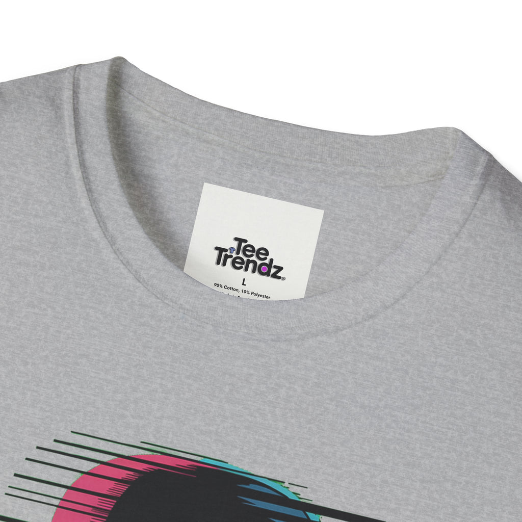 Glitch Kid Graphic T-Shirt — Retro Neon Horror Cute Tee