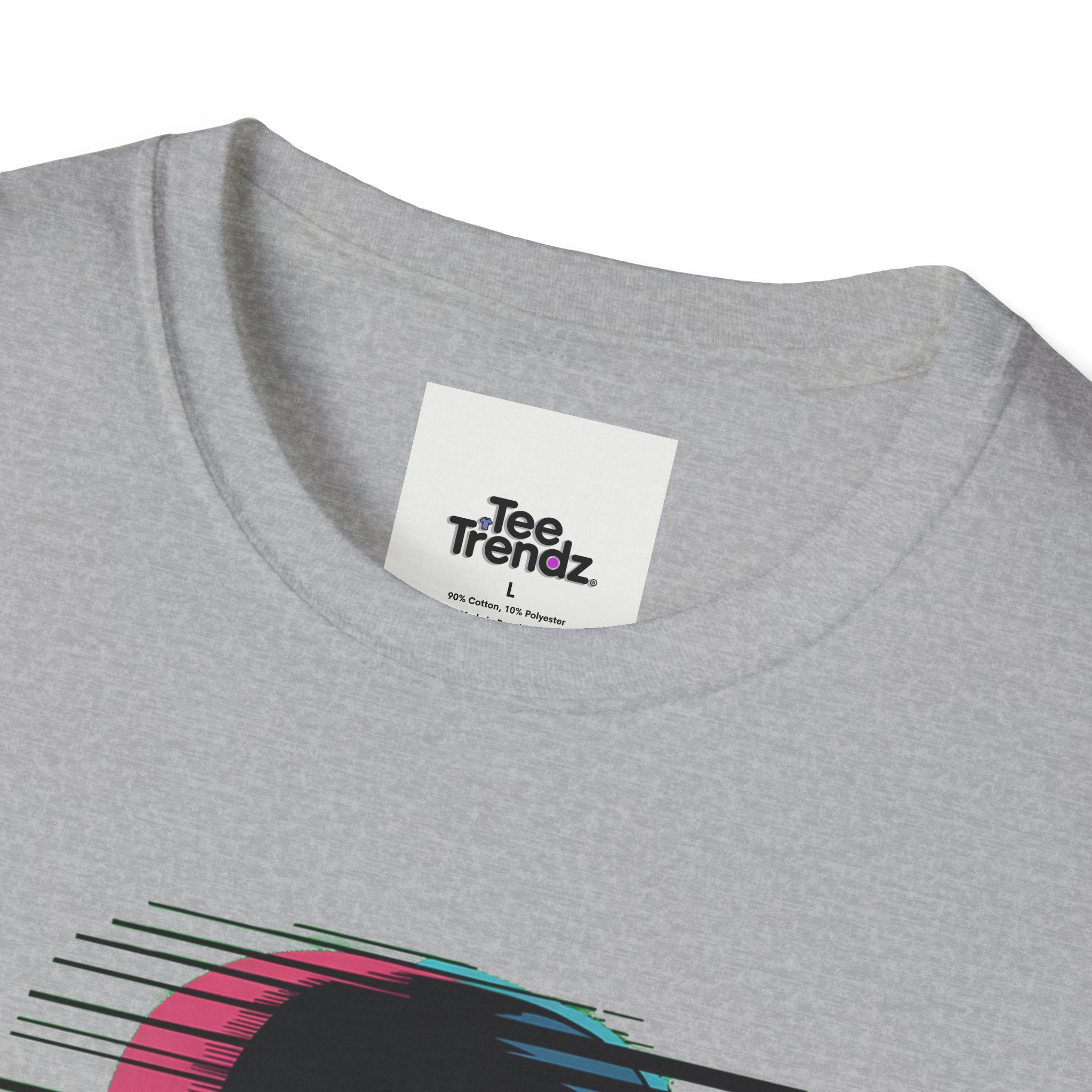 Glitch Kid Graphic T-Shirt — Retro Neon Horror Cute Tee