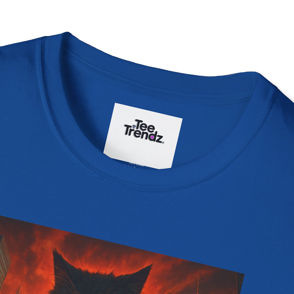 Demon Night T-Shirt — Fiery Monster Illustration Tee