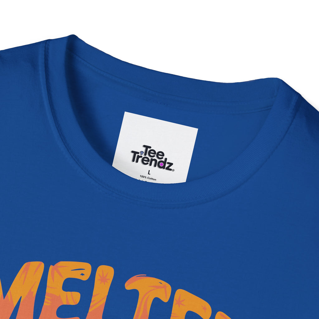 Cat Graphic T-Shirt — "Melted Wear" Retro Moonlit Design