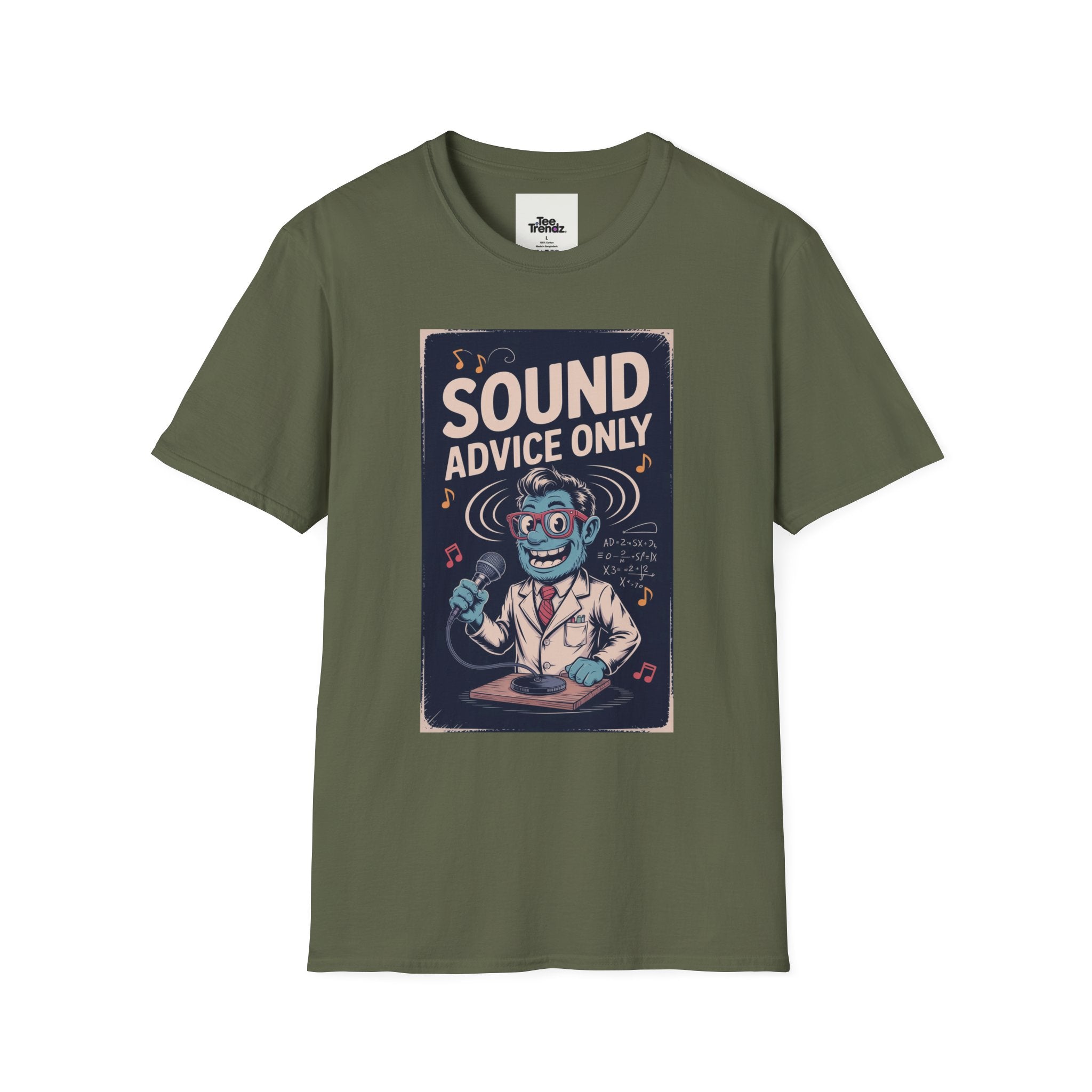 Sound Advice Only T-Shirt — Retro Cartoon Monkey Therapist Graphic Tee